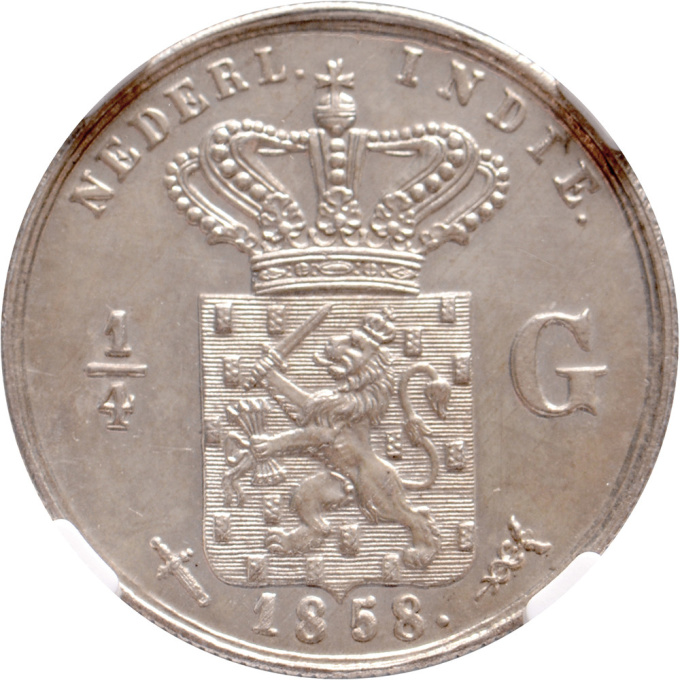 1/4 gulden Netherlands East Indies NGC PF 62 by Artista Desconocido