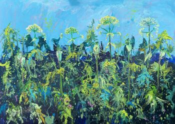 Hyundai Hogweed - Oil on Canvas by Gertjan Scholte-Albers