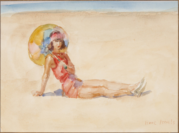 Young Lady at the beach of Viareggio by Isaac Israels