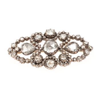 Dutch antique brooch with rosecut diamonds by Unknown Artist