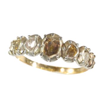 Antique diamond inline ring by Artiste Inconnu