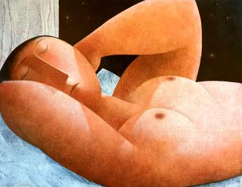 Sleeping woman by Peter Harskamp