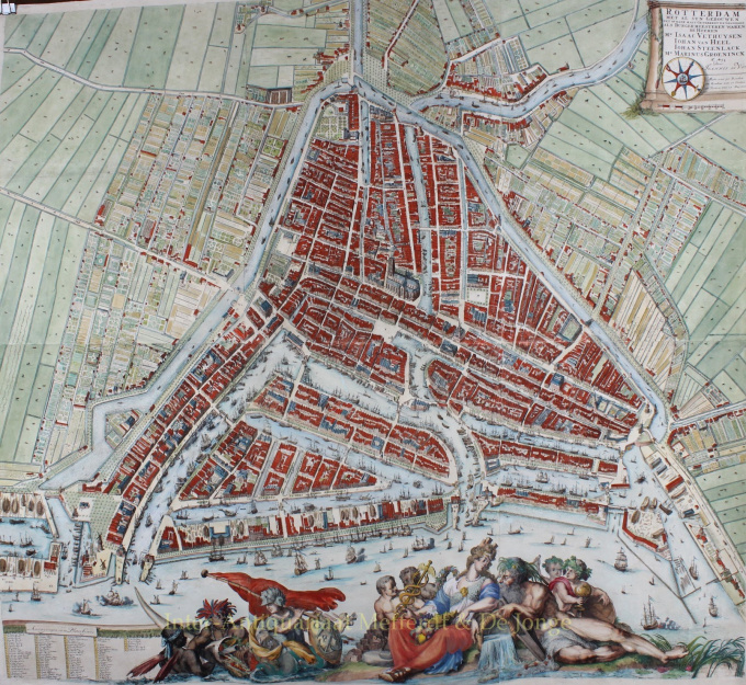 Wall map of Rotterdam  by Johannes Vou
