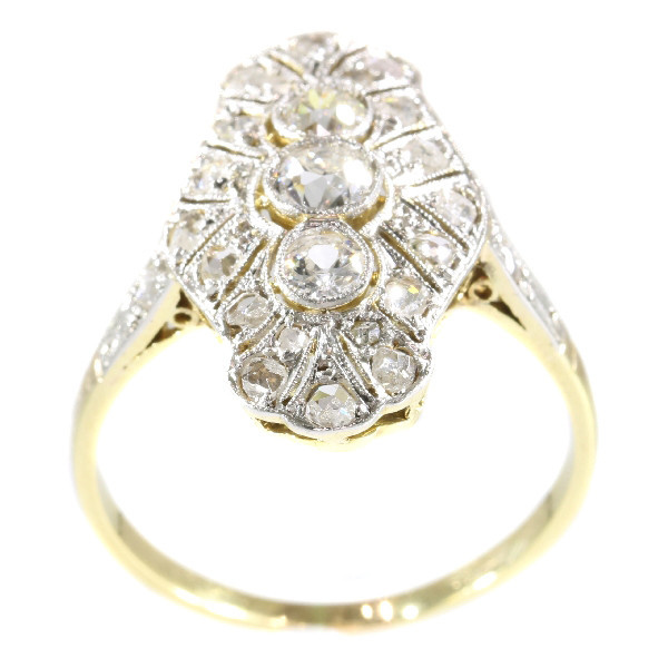 Genuine Vintage Art Deco diamond engagement ring by Artiste Inconnu