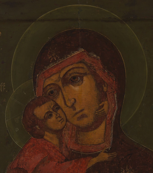 1A The Mother of God Eleousa  by Artista Sconosciuto
