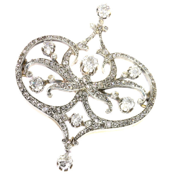 Vintage Belle Epoque diamond brooch by Artista Desconocido