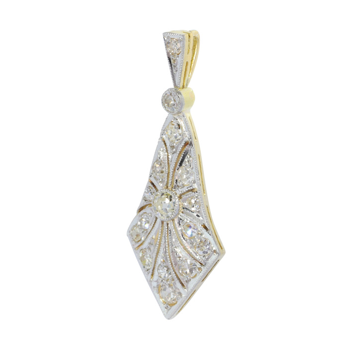 Vintage 1920's Art Deco diamond pendant by Artista Desconhecido