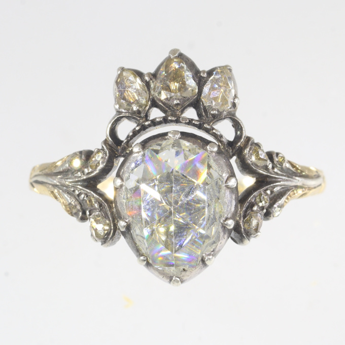 Victorian royal heart diamond engagement ring by Artiste Inconnu
