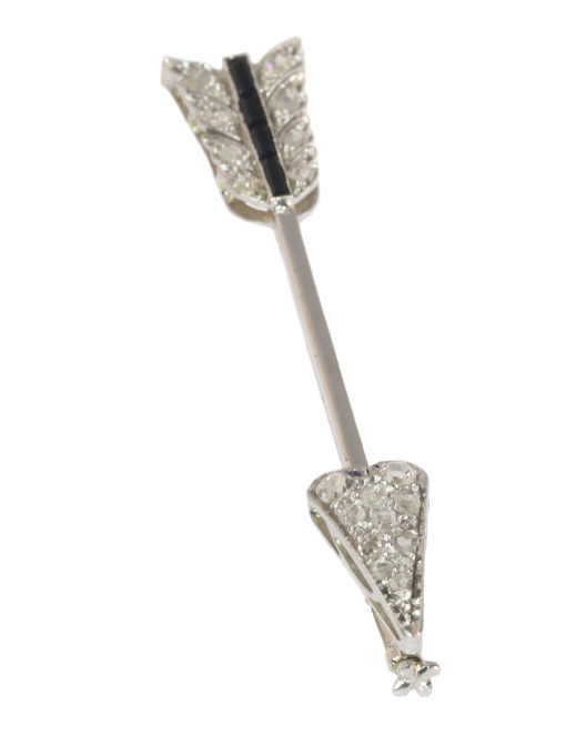 Vintage Art Deco diamond arrow pin by Unknown artist