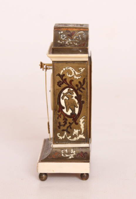 A miniature Austrian Boulle and ivory 'Zappler' timepiece, circa 1840 by Unbekannter Künstler