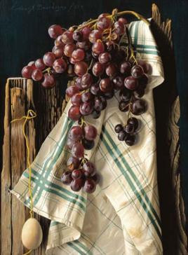 Tea towel with grapes by Lodewijk Bruckman