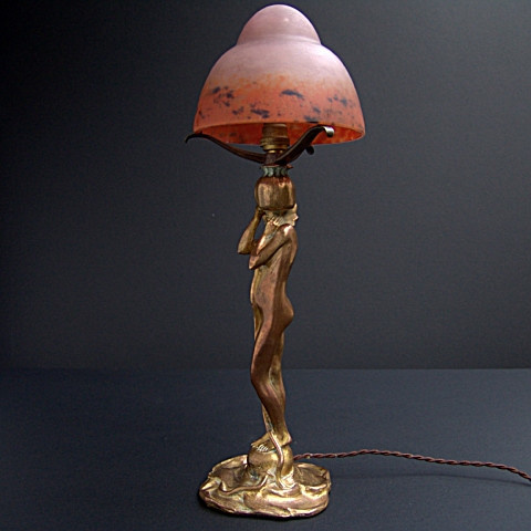 At nouveau table lamp  by Unknown artist