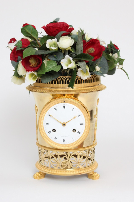 A French Empire ormolu urn mantel clock Angevin A Paris, circa 1810 by Angevin A Paris