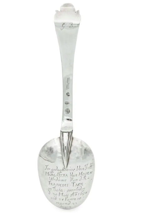  A silver spoon commemorating Juff’ Margareta van Hoorn by Unknown Artist