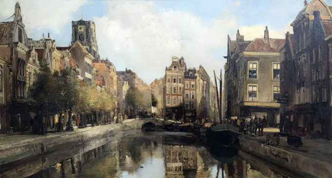 view of the canals in Rotterdam by job de vogel
