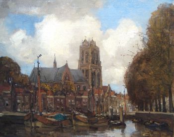 Gezicht op Dordrecht / View on Dordrecht by Cees van Waning