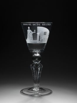 A rare Wine Glass for a special occasion by Unknown Artist