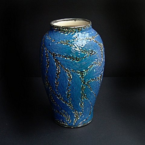 Blue vase  by Max Laeuger