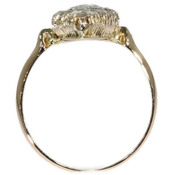Antique rose cut diamond marquise-shaped ring by Artista Desconocido