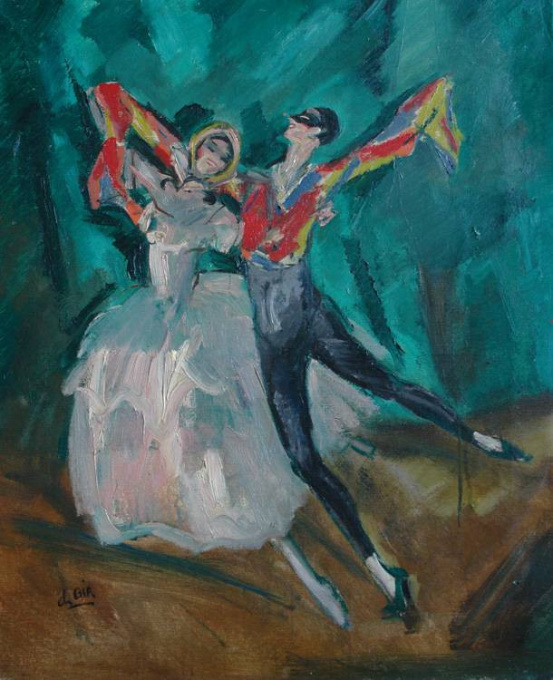 Dancing couple by Charles Felix Gir