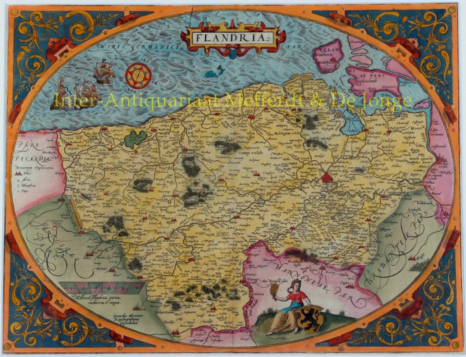 Vlaanderen  by Abraham Ortelius