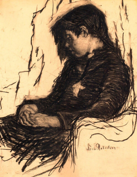 A Seated Girl by Suze Bisschop-Robertson