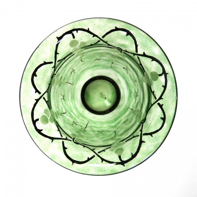green vase by Marcel Goupy