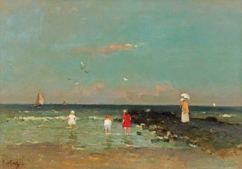 At the Beach by Pericles Pantazis