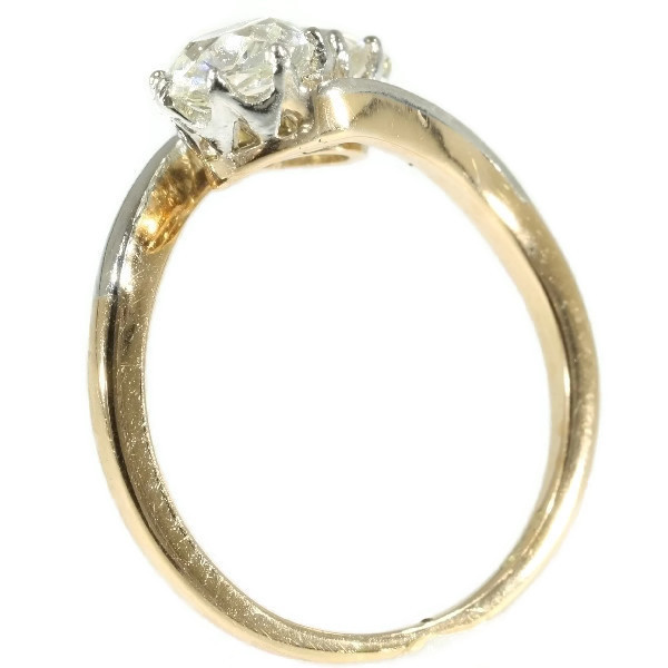 Belle Epoque toi and moi engagement ring with two one carat diamonds by Artista Sconosciuto